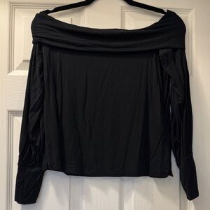 Abercrombie & Fitch Black Off-Shoulder Blouse